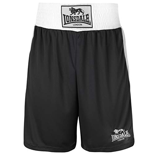 Caja de pantalón corto para hombre Lonsdale pantalones de deporte de los cierres de Wear Sport de boxeo de entrenamiento