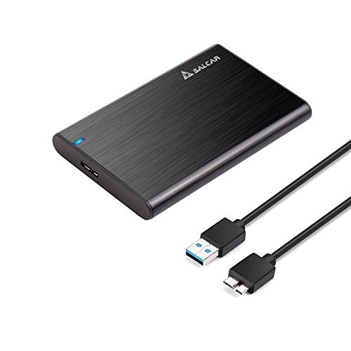 Caja Disco Duro Externo 2.5", Salcar Carcasa Disco Duro 2.5" USB 3.0 con UASP, Caja Disco Duro de HDD SSD SATA I/II/III de 7mm 9.5mm de Altura para PS4 PS3 PC, 6 TB MAX Caja Disco Duro Externo 2.5", Salcar Carcasa Disco Duro 2.5" USB 3.0 con UASP, Caja Disco Duro de HDD SSD SATA I/II/III de 7mm 9.5mm de Altura para PS4 PS3 PC, 6 TB MAX