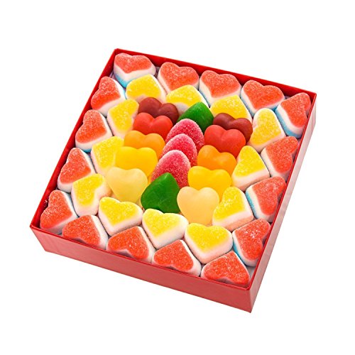 Caja Regalo Original de Corazones, con tres (3) capas de chuches: 80 golosinas, 700 gr. Caja Regalo Original de Corazones, con tres (3) capas de chuches: 80 golosinas, 700 gr.