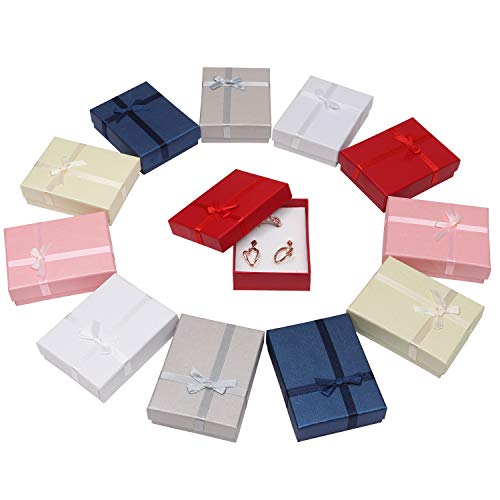 Cajas de Regalo(12 piezas)- 8.5cm X 6.5cm X 2.5cm, 6 Colores- de Presentación de Joyería con Inserción de Terciopelo para Collares, Pulseras, Anillos y Pendientes Cajas de Regalo(12 piezas)- 8.5cm X 6.5cm X 2.5cm, 6 Colores- de Presentación de Joyería con Inserción de Terciopelo para Collares, Pulseras, Anillos y Pendientes