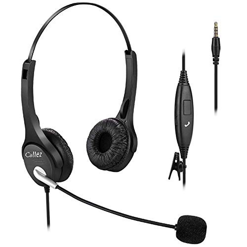 Callez W402E2 - Auricular Binaural con micrófono cancelación de ruido, para smartphone, con clavija de 3,5 mm, para iPhone, Samsung, Huawei, HTC, LG, ZTE, teléfono móvil, PC, Mac, iPad, Skype, Podcast Callez W402E2 - Auricular Binaural con micrófono cancelación de ruido, para smartphone, con clavija de 3,5 mm, para iPhone, Samsung, Huawei, HTC, LG, ZTE, teléfono móvil, PC, Mac, iPad, Skype, Podcast