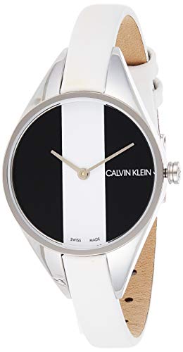 Calvin Klein Reloj Analógico para Mujer de Cuarzo con Correa en Cuero K8P231L1
