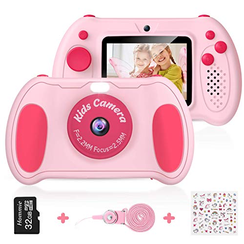 Cámara Digital para Niños, Hommie 32GB Camara Fotos Infantil de Doble Lente 1200MP/ 1080P con Speedlite, 3 Juegos y Reproductor MP3, Cámara para Niños de 2.4" Pantalla, Regalos para 3 a 12 Años,Rosa Cámara Digital para Niños, Hommie 32GB Camara Fotos Infantil de Doble Lente 1200MP/ 1080P con Speedlite, 3 Juegos y Reproductor MP3, Cámara para Niños de 2.4" Pantalla, Regalos para 3 a 12 Años,Rosa