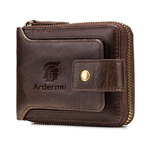 Cambio Billetera de Cuero Genuino - Estuche para Tarjeta de Identificación de Gran Capacidad con Coin Pocket Billetera Corta Cambio Billetera de Cuero Genuino - Estuche para Tarjeta de Identificación de Gran Capacidad con Coin Pocket Billetera Corta