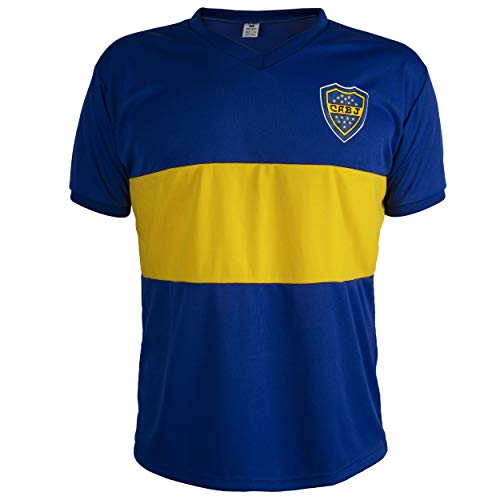 Camiseta Boca Juniors Retro del Fútbol Hombrega Corta para Hombre - S