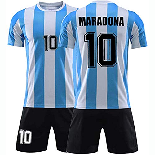 Camiseta De Argentina 1986, Diego Maradona # 10 Camiseta De Leyenda del Fútbol Local De Argentina, Traje De Entrenamiento Retro Conmemorativo De La Copa Mundial De México 1968 (28,Without Socks) Camiseta De Argentina 1986, Diego Maradona # 10 Camiseta De Leyenda del Fútbol Local De Argentina, Traje De Entrenamiento Retro Conmemorativo De La Copa Mundial De México 1968 (28,Without Socks)
