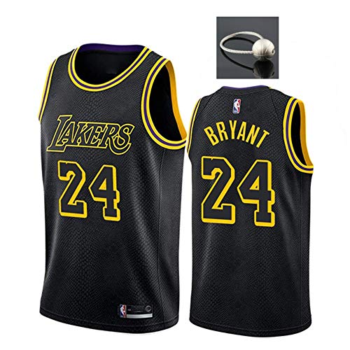 Camiseta de Baloncesto Kobe Bryant para Hombre, Lakers # 8# 24 Black Mamba Conmemorative Edition Mesh Swingman Jersey, Top sin Mangas con Chaleco Deportivo, No te Pierdas-Black B-L