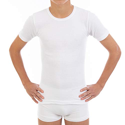 Camiseta Interior Termal de niño L116, de Manga Corta y Cuello Redondo. Pack Ahorro de 6 Unidades de la Misma Talla y Color. (4) Camiseta Interior Termal de niño L116, de Manga Corta y Cuello Redondo. Pack Ahorro de 6 Unidades de la Misma Talla y Color. (4)