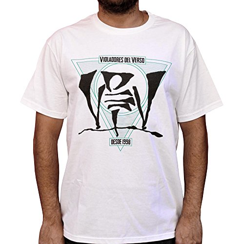 Camiseta VIOLADORES del Verso RESTYLING Unisex, de algodón en Color Blanco