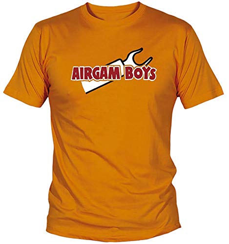 Camisetas EGB Camiseta AirgamBoys Adulto/niño ochenteras 80´s Retro (L, Naranja) Camisetas EGB Camiseta AirgamBoys Adulto/niño ochenteras 80´s Retro (L, Naranja)