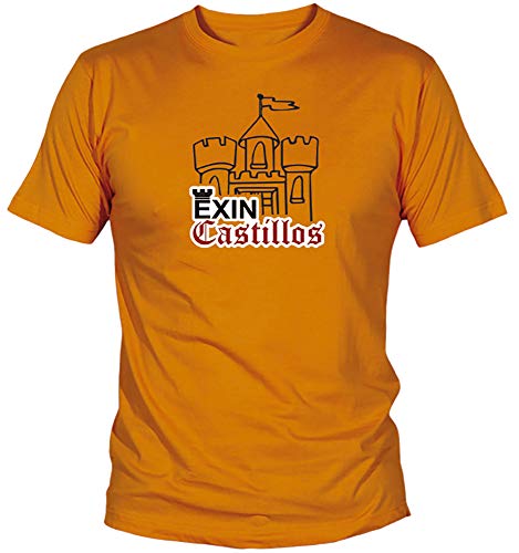 Camisetas EGB Camiseta Exín Castillos Adulto/niño ochenteras 80´s Retro (S, Naranja) Camisetas EGB Camiseta Exín Castillos Adulto/niño ochenteras 80´s Retro (S, Naranja)