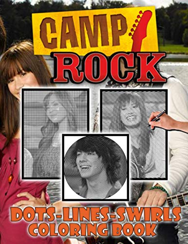 Camp Rock Dots Lines Swirls Coloring Book: Creativity & Relaxation Diagonal Line, Swirls Activity Books For Adults, Boys, Girls