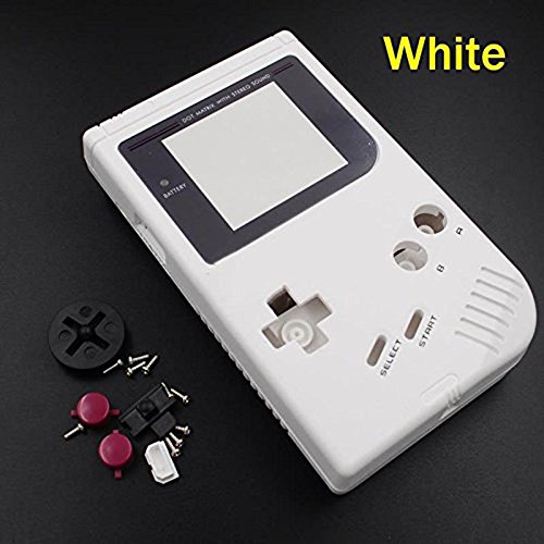 Carcasa completa de repuesto para Nintendo Gameboy Classic 1989 GB DMG consola, color blanco Carcasa completa de repuesto para Nintendo Gameboy Classic 1989 GB DMG consola, color blanco