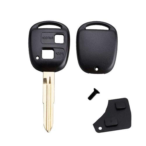 Carcasa Mando Llave de Coche 2 Botones Compatible con Toyota v2 Negro