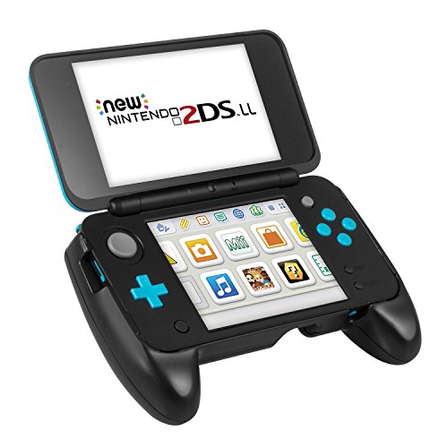 Carcasa New 2DS XL de Keten - Grip Nintendo New 2DS XL, Carcasa con Pestaña de Soporte y Mayor Agarre para la New Nintendo 2DS XL/LL 2017 (Negro)