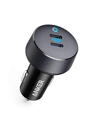 Cargador de Coche USB C, Anker 36 W 2 Puertos PowerIQ 3.0 Tipo C, Adaptador de Coche PowerDrive III Duo con indicador LED, Entrega de energía para iPhone XR/XS, Galaxy S10/S9, iPad Pro y más