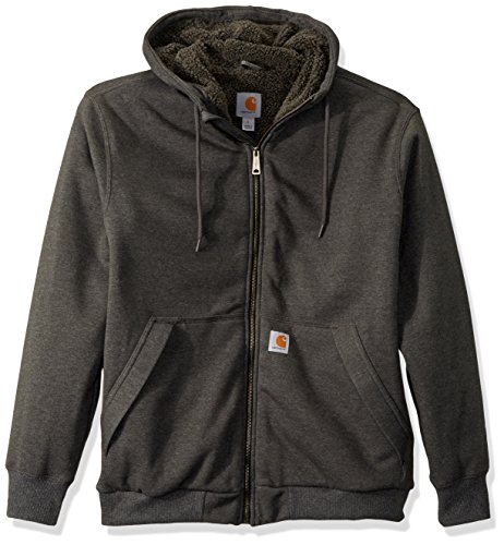 Carhartt Sherpa-Lined Midweight Full-Zip Sweatshirt Sudadera, Carbon Heather, M Regular para Hombre