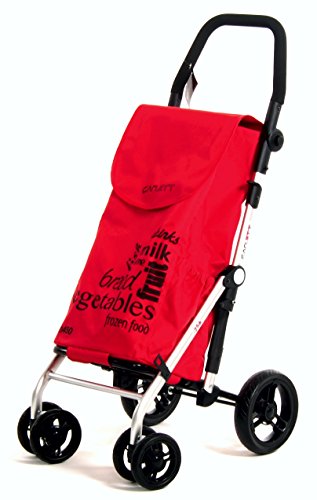 Carlett Lett 450 Carro de Compras, Aluminio, Rojo, 69x42x29 cm