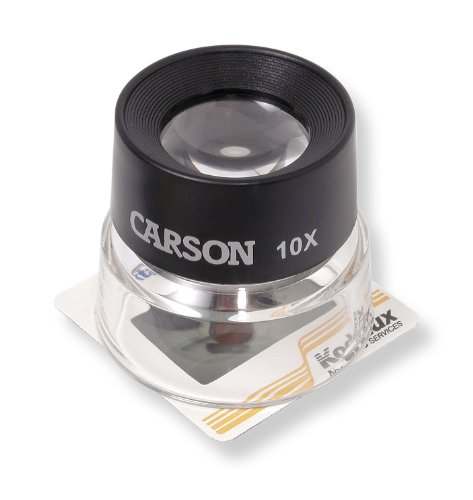 Carson LL-10 Lupa de Contacto LumiLoupe de 10x, negro, transparente