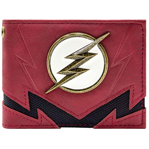 Cartera de Flash The Fastest Man Alive Gold Badge Rojo Cartera de Flash The Fastest Man Alive Gold Badge Rojo