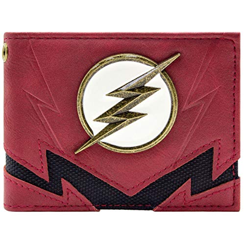 Cartera de Flash The Fastest Man Alive Gold Badge Rojo