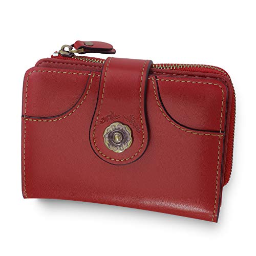 Cartera Mujer Cuero Auténtico Bloqueo RFID Billetera Mujer Monedero Piel con Bolsillo Cremallera de Actualización con Caja de Regalo (100% Cuero auténtico - Rojo) Cartera Mujer Cuero Auténtico Bloqueo RFID Billetera Mujer Monedero Piel con Bolsillo Cremallera de Actualización con Caja de Regalo (100% Cuero auténtico - Rojo)