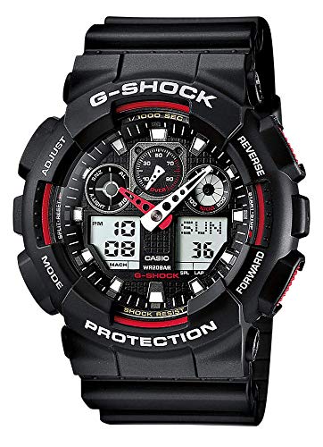 Casio G-SHOCK Reloj Analógico-Digital, 20 BAR, Negro, para Hombre, GA-100-1A4ER Casio G-SHOCK Reloj Analógico-Digital, 20 BAR, Negro, para Hombre, GA-100-1A4ER