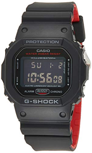 Casio G-SHOCK Reloj Digital, 20 BAR, Negro, para Hombre, DW-5600HR-1ER Casio G-SHOCK Reloj Digital, 20 BAR, Negro, para Hombre, DW-5600HR-1ER