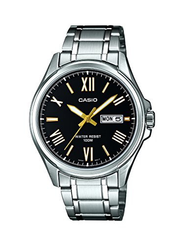 Casio Reloj analógico para Hombre de Cuarzo japonés con Correa en Acero Inoxidable MTP-1377D-1AVEF