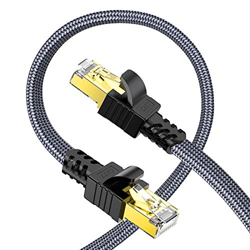 Cat 7 Cable de Red Ethernet 3m, Snowkids Alta Velocidad 10 Gbit/s 600 MHz Cable Plano Trenzado de Nailon Profesional Chapado en Oro STP Cable Ethernet Cat 7 RJ45 para Router Modem Switch TV Box PC PS4 Cat 7 Cable de Red Ethernet 3m, Snowkids Alta Velocidad 10 Gbit/s 600 MHz Cable Plano Trenzado de Nailon Profesional Chapado en Oro STP Cable Ethernet Cat 7 RJ45 para Router Modem Switch TV Box PC PS4