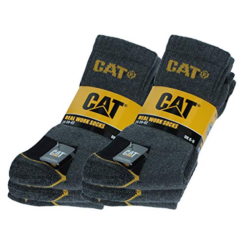 CAT CATERPILLAR HOMBRE 6 PARES CALCETINES DE TRABAJO REFORZADOS. ESPONJA DE ALGODON DISPONIBLE EN DIFERENTES TAMAÑOS Y COLORES (Gris, 4650) CAT CATERPILLAR HOMBRE 6 PARES CALCETINES DE TRABAJO REFORZADOS. ESPONJA DE ALGODON DISPONIBLE EN DIFERENTES TAMAÑOS Y COLORES (Gris, 4650)