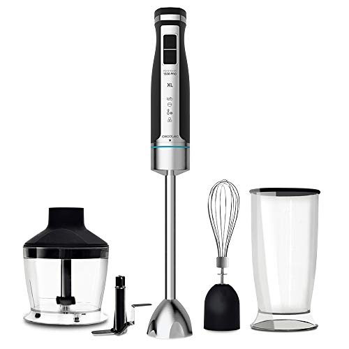 Cecotec Batidora de Mano PowerGear 1500 XL Pro de 1500 W, Pie Extralargo, Cuchillas de Titanio, Engranaje de Metal y 21 Velocidades + Turbo. Incluye Accesorios. Cecotec Batidora de Mano PowerGear 1500 XL Pro de 1500 W, Pie Extralargo, Cuchillas de Titanio, Engranaje de Metal y 21 Velocidades + Turbo. Incluye Accesorios.