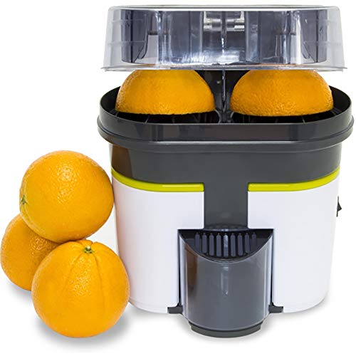 Cecotec Exprimidor Naranjas eléctrico Cecojuicer Zitrus Turbo. 90 W, Doble Cabezal y Cortador, Depósito de 500 ml con Filtro, Libre de BPA, Fácil Limpieza