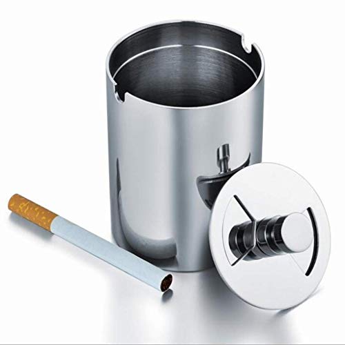 Cenicero, Cenicero de metal portátil 1PC mini del acero inoxidable del bote de basura de residuos de cigarrillos caso Bin Cenicero for Ministerio del Interior restaurante Hotel vagón de fumadores Ceni