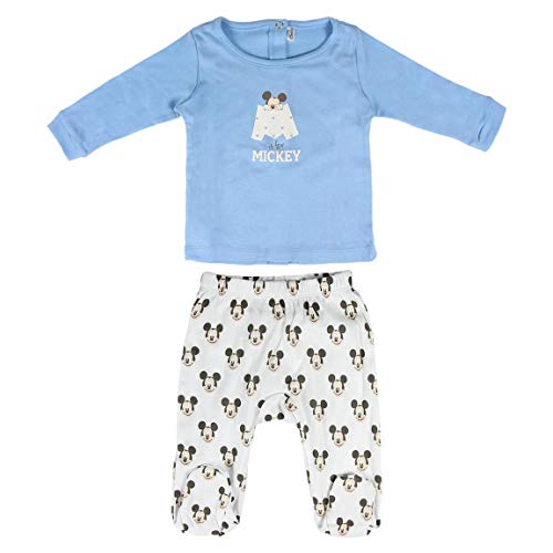 CERDÁ LIFE'S LITTLE MOMENTS 2200005545 Conjunto Polaina y Body para Recién Nacido de Mickey - Mouse - Licencia Oficial Disney Studios, Azul, Blanco, 1 a 3 meses para Bebés CERDÁ LIFE'S LITTLE MOMENTS 2200005545 Conjunto Polaina y Body para Recién Nacido de Mickey - Mouse - Licencia Oficial Disney Studios, Azul, Blanco, 1 a 3 meses para Bebés
