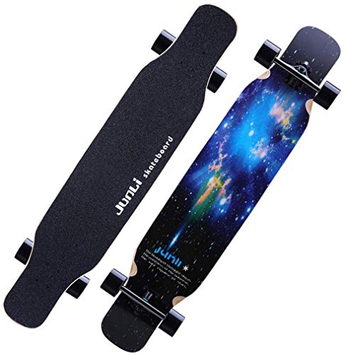 CEXTT Pro Double Kick Deck Longboard 47"Habilidad for Principiantes Skitter Patinaje Ice Cruises T-Tool Adecuado for Adolescente Ropa Gratis Rueda de Viaje Ocio al Aire Libre