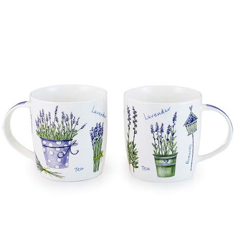 Cha Cult Taza Lavender de 0.25 LTS, de Porcelana. 2 Modelos. Precio por Unidad