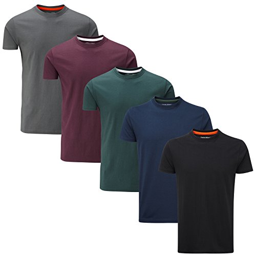 Charles Wilson Paquete 5 Camisetas Cuello Redondo Lisas (Large, Dark Essentials) Charles Wilson Paquete 5 Camisetas Cuello Redondo Lisas (Large, Dark Essentials)