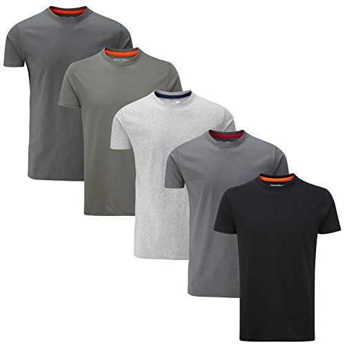 Charles Wilson Paquete 5 Camisetas Cuello Redondo Lisas (XX-Large, Monochrome) Charles Wilson Paquete 5 Camisetas Cuello Redondo Lisas (XX-Large, Monochrome)