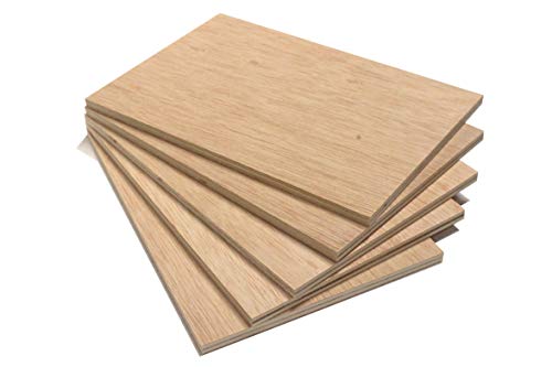 Chely Intermarket tablero madera contrachapado de 50x60 cm/10 mm-grosor/1 tablero/, chapas de abedul lijado. Especial para cortes con láser, CNC, Pirograbado y Calado. Grosor(556-50x60-1,40)