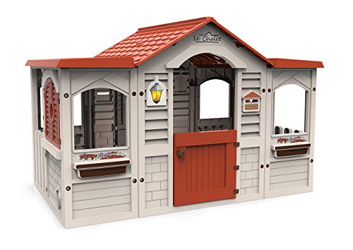 Chicos Casita Infantil de Exterior Le Chalet, Color Beige con tejado Rojo (La Fábrica de Juguetes 89650) Chicos Casita Infantil de Exterior Le Chalet, Color Beige con tejado Rojo (La Fábrica de Juguetes 89650)