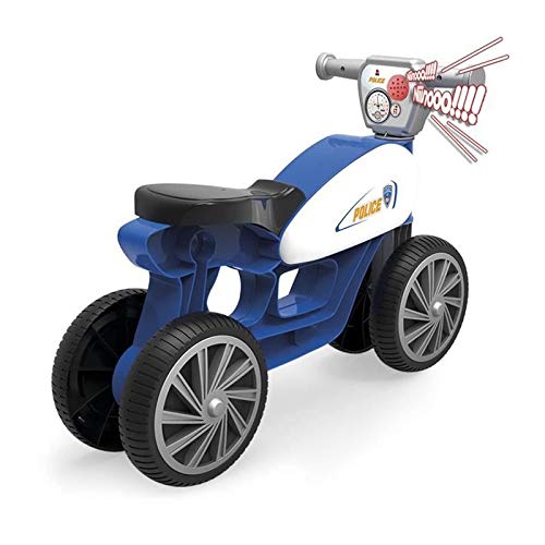 Chicos Correpasillos con cuatro ruedas y sonido Police, color azul y blanco (La Fábrica de Juguetes 36008) , color/modelo surtido Chicos Correpasillos con cuatro ruedas y sonido Police, color azul y blanco (La Fábrica de Juguetes 36008) , color/modelo surtido