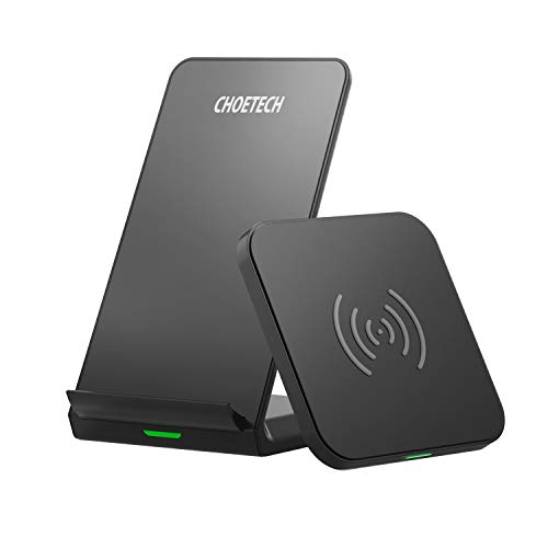 CHOETECH Cargador Inalambrico, Wireless Charger [2 Pack], Carga Rápida 7.5W/10W para iPhone 12/12 Pro/11/11 Pro/SE 2/XS MAX/XR/X/8 Plus, Samsung Galaxy S20/S10/S9/S8/S10+/S9/Note20/Note10, AirPods2