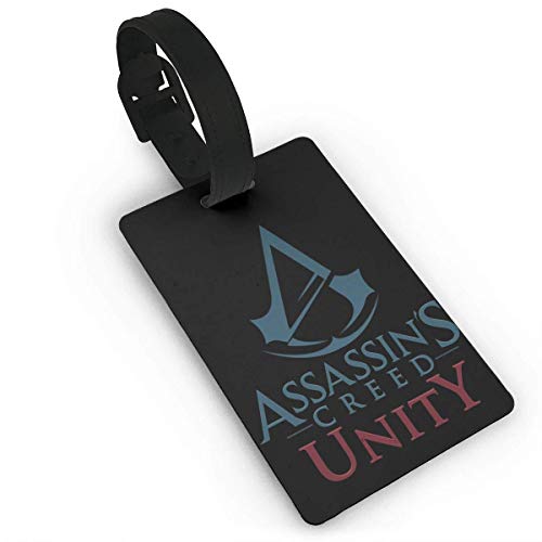 CHSUNHEY Etiquetas de Equipaje,Assassin'S Creed Logo Particular Luggage Tag Initial Bag Tag Suitcase Tag Travel Bag,Travel Accessories Suitcase Tags Apply3.7X2.2in