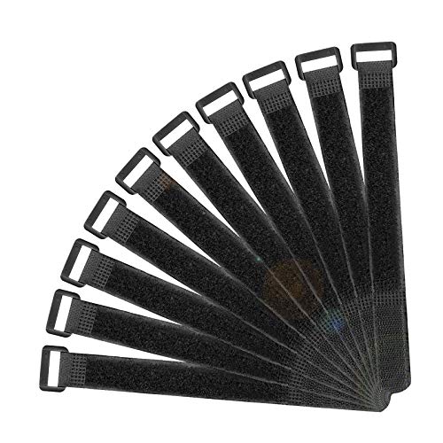 Cierre de velcro, reutilizable, organizador para puerta, cintas elásticas con hebilla negra (10 piezas) Cierre de velcro, reutilizable, organizador para puerta, cintas elásticas con hebilla negra (10 piezas)