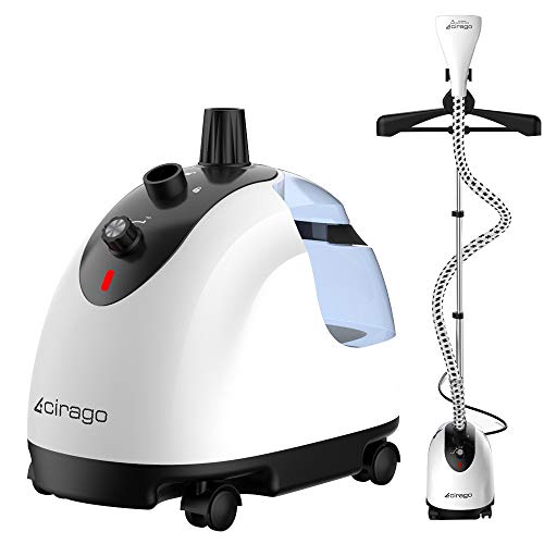 CIRAGO Plancha de Vapor Vertical para Telas y Ropa, 2.2 L (740Z), 80 Minutos de Vapor Continuo, 2 Niveles de Ajuste de Vapor con Accesorio para Diferentes Telas/Percha/Guantes Anti-Quemaduras CIRAGO Plancha de Vapor Vertical para Telas y Ropa, 2.2 L (740Z), 80 Minutos de Vapor Continuo, 2 Niveles de Ajuste de Vapor con Accesorio para Diferentes Telas/Percha/Guantes Anti-Quemaduras