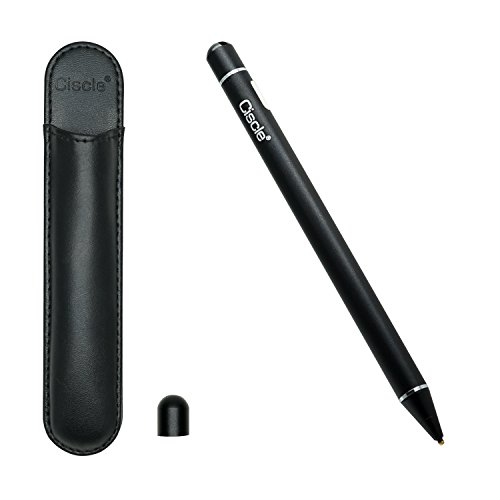 Ciscle Lápiz Táctil: Punta Ultra-Fina de 1.8mm, Compatible con iOS, Android, iPhone X, iPhone 8, iPhone 8 Plus, iPad, Samsung, Tablet y Otros Dispositivos de Pantalla Táctil Capacitivos (Negro)