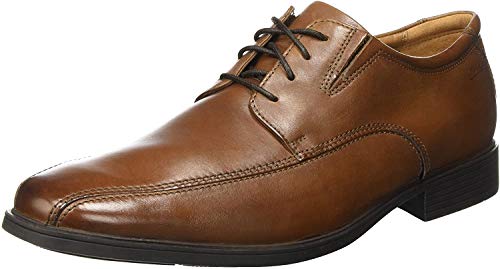 Clarks Tilden Walk, Zapatos de Cordones Derby, Marrón (Dark Tan Leather-), 42.5 EU Clarks Tilden Walk, Zapatos de Cordones Derby, Marrón (Dark Tan Leather-), 42.5 EU