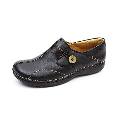 Clarks Un Loop, Mocasines Mujer, Negro (Black Leather), 39.5 EU Clarks Un Loop, Mocasines Mujer, Negro (Black Leather), 39.5 EU