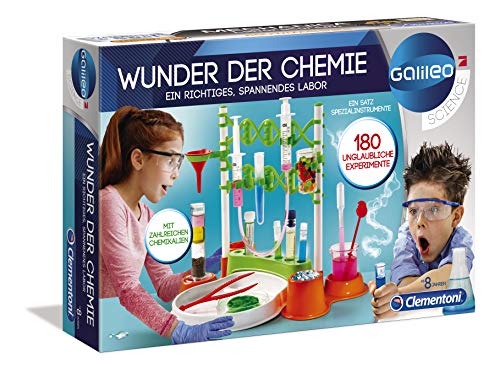 Clementoni 59187 Galileo Science - Maravillas de la química, 180 experimentos para el hogar, emocionantes experimentos, Colorido, Caja de experimentos, Juguete para niños a Partir de 8 años
